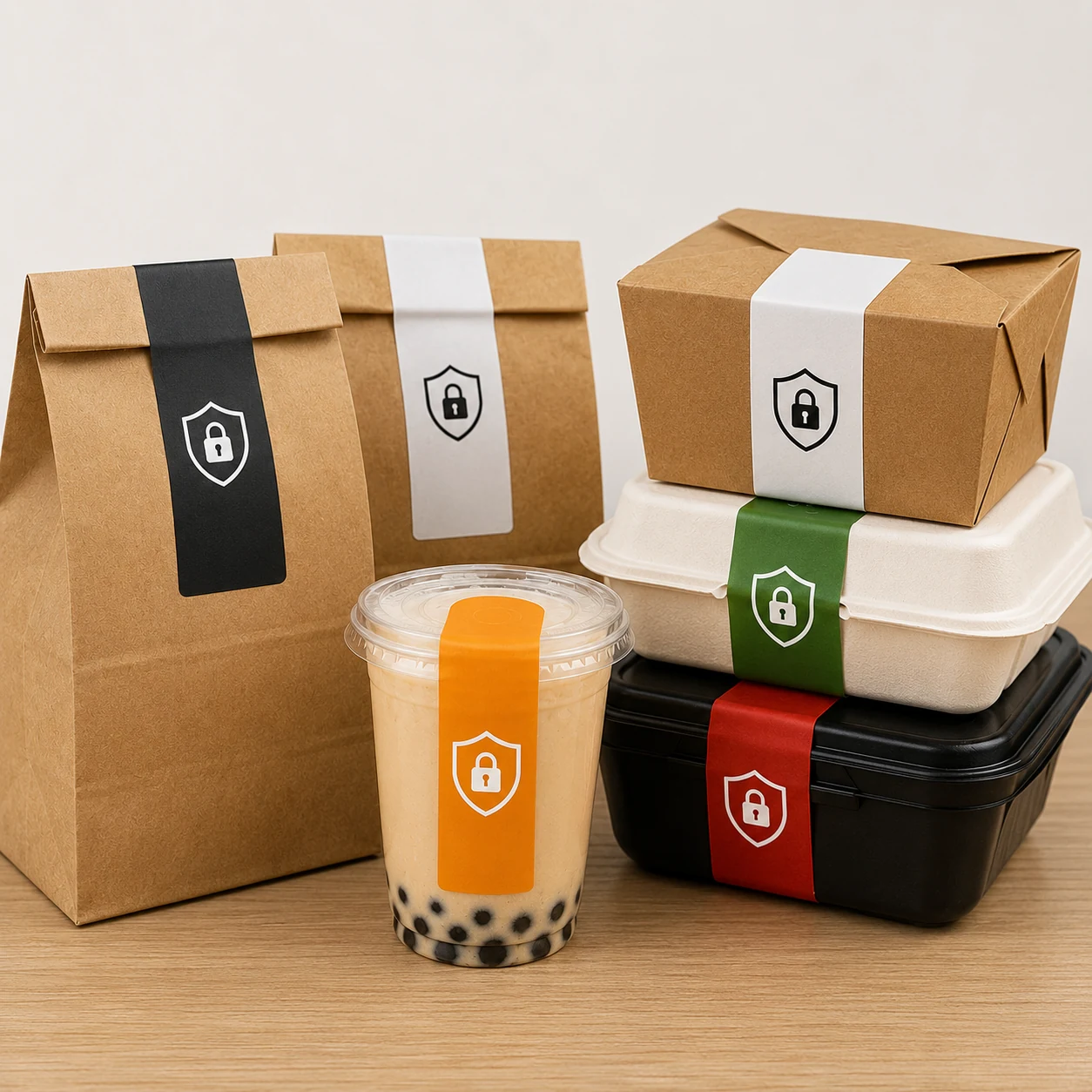 Tamperproof Labels - Food Delivery Labels